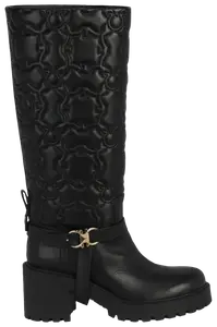 Высокие кожаные сапоги Ferragamo Wmns Shiran, черные