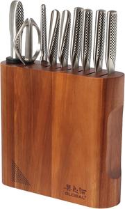 Global Kanpeki набор из 10 ножей, акация, легкая японская нержавеющая сталь, острое лезвие