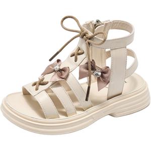 Детские сандалии с высоким берцем, противоскользящие и дышащие TATA, бежевый