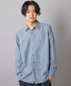 Рубашка свободного кроя из искусственной замши