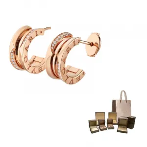 BVLGARI Серьги с бриллиантами для женщин из розового золота