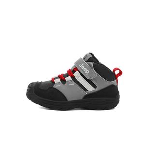 Explorer 20 детские утепленные нескользящие износостойкие ботинки Jeep, phantom черный/ancient crane серый[thin cotton]