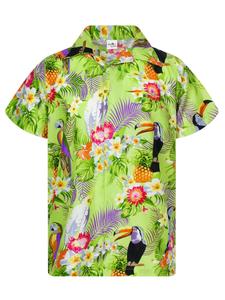 Рубашка King Kameha Parrot Cockatoo, светло-зеленый