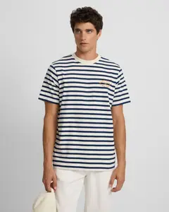 Мужская футболка в полоску Silbon, темно-синий