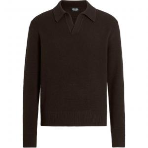 Oasi вязаная поло Ermenegildo Zegna, коричневый