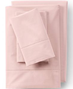 Комплект постельного белья из хлопкового перкаля с плотностью 300 нитей на дюйм Lands' End, цвет peach frost