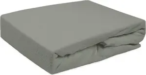 Простыня на резинке, махровая, 160х200 см, серая Darymex