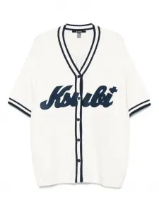 Вязаный бейсбольный кардиган Ksubi, белый
