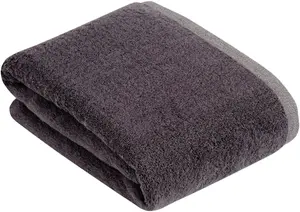 Банное полотенце bugatti "Prato", (1 шт.), однотонное, с крапчатым краем по краю 67х140 см (1 шт.), цвет graphit