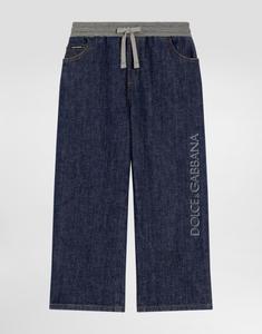 Джинсы с пятью карманами с вышивкой Dolce&Gabbana, мультиколор