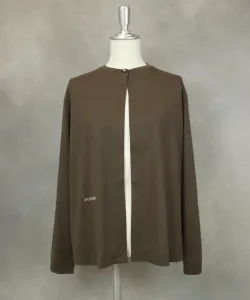 Вязаный кардиган из шифона с принтом Studio Picone, цвет Brown(110)