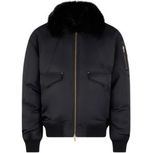 Куртка с воротником из искусственного меха Moose Knuckles, черный