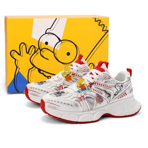 The Simpsons Низкие массивные кроссовки унисекс бежево-красные (улучшенная версия), цвет Beige Red (Upgraded)