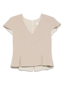 Топ с V-образным вырезом DE SANTIS, нейтральный