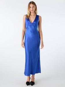 Платье Nova сзади на завязках из сатина OMNES, Cobalt