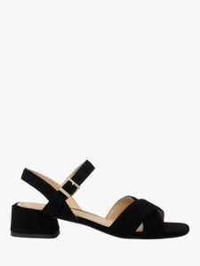 Seaville Suede низкие блочные сандалии Russell & Bromley, Black