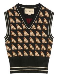 Valentino Garavani жаккардовый жилет Petit Charles, черный