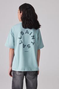 С круглым вырезом и логотипом Smallsaints, синий