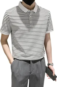 Мужская поло с коротким рукавом и воротником на молнии