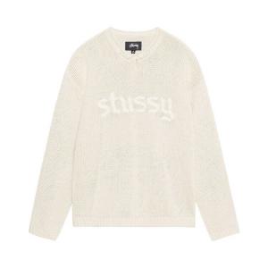 Свитер Stussy Embroidered V Neck Logo Sweater Natural, кремовый