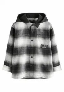 Рубашка с капюшоном и длинными рукавами в клетку, стандартного кроя. Next, Mono Core