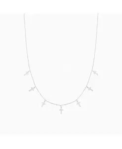 Ожерелье с крестом Брианны из стерлингового серебра Bearfruit Jewelry, silver