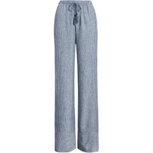 LAUREN RALPH LAUREN Пинстрайп льняные широкие брюки повседневные брюки Women's Blue