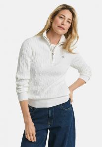 Джемпер GANT CABLE HALF, Eggshell/Off-White