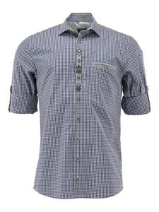 Традиционная рубашка сухели средне-синего цвета OS-Trachten