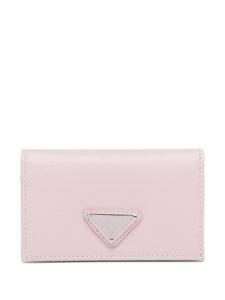 Prada картхолдер с логотипом, розовый