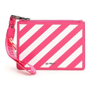 OFF-WHITE Кожаный клатч для маджонга женский розовый