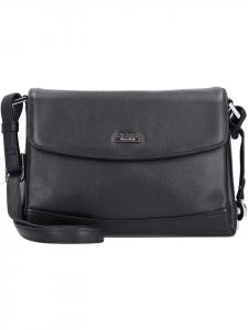 PICARD Натуральная кожаная сумка через плечо, 24 см, черная