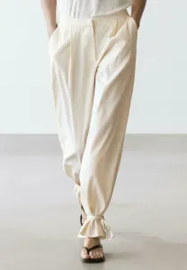 Свободные брюки бочкообразного кроя Massimo Dutti, Beige