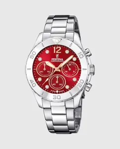 F20603/2 Женские часы Boyfriend из серебряной стали Festina, серебряный