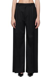 Брюки смесовые для пошива Mm6 Maison Margiela, черный