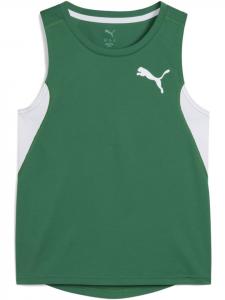Спортивная футболка "Y CROSS THE LINE SingleT 3.0" зеленого цвета Puma