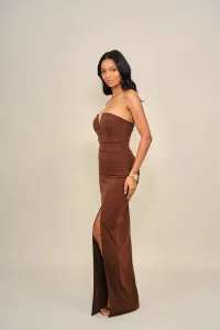 Анна нарядное платье Wal G., Dark Brown