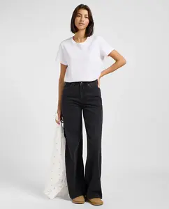 Stella A Line женские расклешенные джинсы с длинными штанинами и высокой талией Lee, чёрный