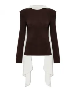 Топ с открытой спиной Rotate Birger Christensen, коричневый