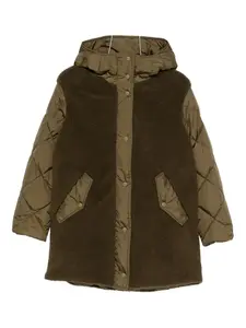 Стеганая флисовая куртка Herno, зеленый