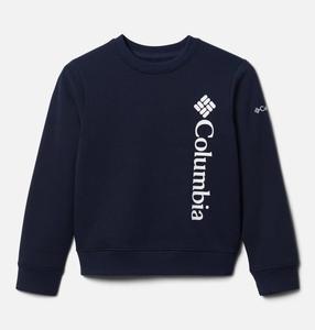 Детская толстовка Columbia Trek, темно-синяя, из смесовой хлопковой ткани, стандартного кроя, с круглым вырезом, RED442