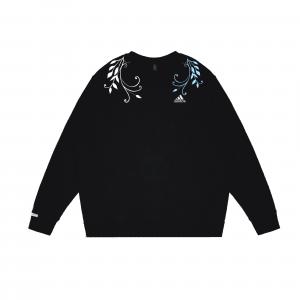 Adidas Толстовки LABEL унисекс, черные, с круглым вырезом, утолщенные, стандартного размера