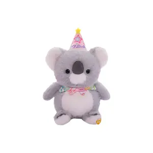 Милые плюшевые куклы с животными медвежонок и зайчик хлопают и поют с записью высота 20см PUDOWRABBIT