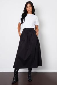 Юбка макси с карманами Threadbare, черный