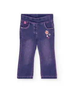 Прямые джинсы для младенцев с эластичным поясом Boboli, фиолетовый