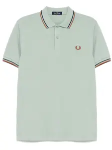 Рубашка поло с контрастной окантовкой Fred Perry, зеленый