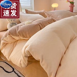 Disney Комплект постельного белья 1,5-спальный, 4 предмета, 200 см, бежевый + светло-коричневый, наволочки микс