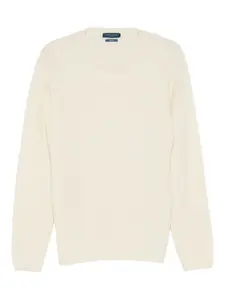 Джемпер с круглым вырезом Daniele Fiesoli, молочно-белый