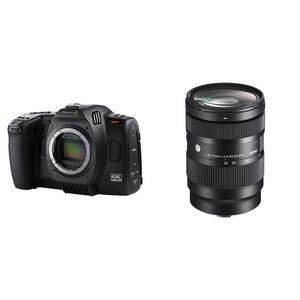 Комплект из кинокамеры Blackmagic Design Cinema Camera 6K и объектива 28-70 мм f/2.8 DG DN