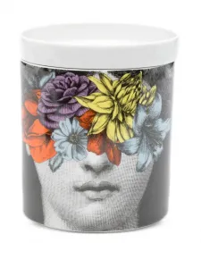 Свеча с цветочным лицом (1020 г) Fornasetti, черный